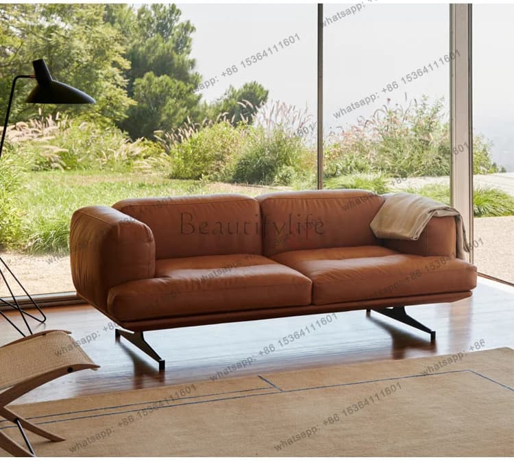 FG  Minimal light luxury designer furniture Italian small apartment balcony InlandAV23 multi-person hug sofa