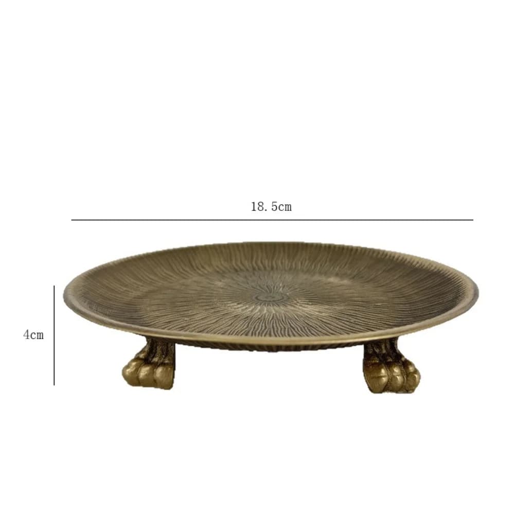 Copper-Tone Iron Candle Holder Tray for Tea Light Candles Designed for Indoor Decor Use on Console Tables or Bookshelves