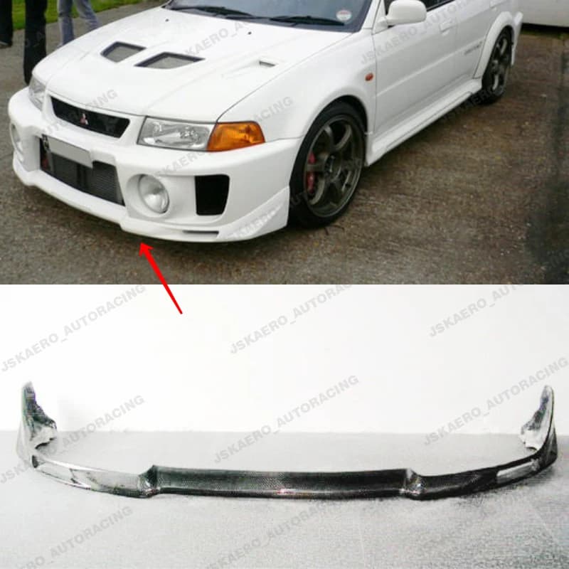 For Mitsubishi Evolution EVO 5 OE Front Bumper Lip Diffuser Carbon Fiber car Bodykits