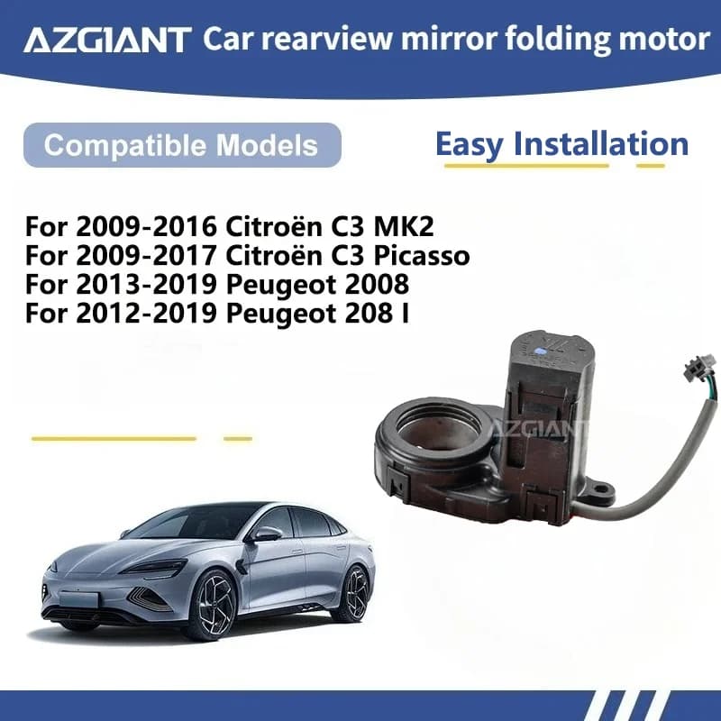 AZGIANT For Citroën C3 MK2/C3 Picasso Peugeot 2008/208 I SIDE WING MIRROR FOLDING MOTOR module Motor assembly  accessoires