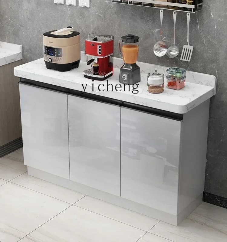 i10.9-Marble Kitchen Side Cabinet Locker Stove Storage Cabinet Simple and Modern