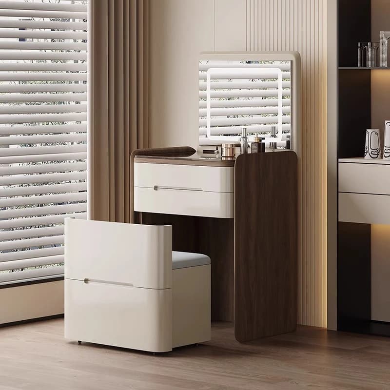 Mini flip-top integrated dresser bedside table minimalist bedroom small apartment
