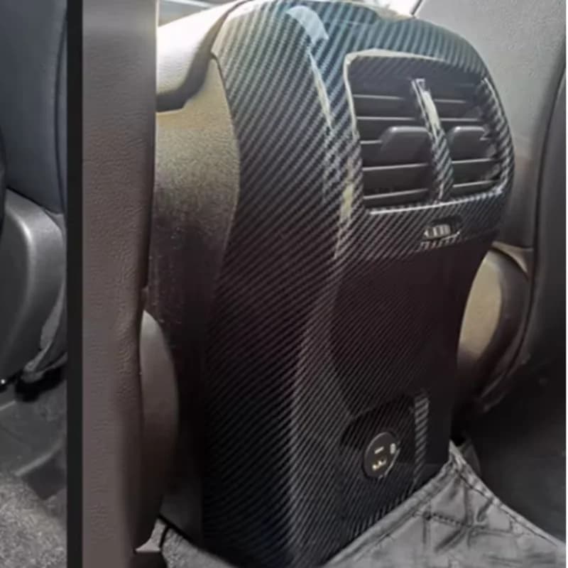 For Ford Kuga Escape 2020 -2023 Carbon Car Armrest Rear Air Condition Vent Outlet Cover Trim Interior Accessories