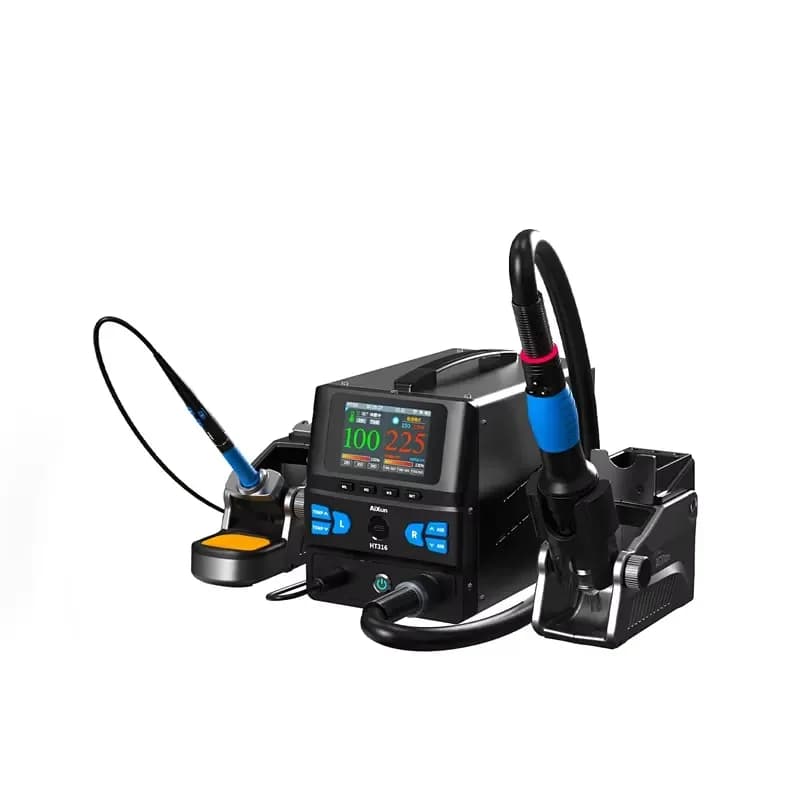 Aixun HT316 Hot Air Rework Station 2 in 1 Dual Channel Soldering Station 1400W 3 Heating Modes for Electronics Repair Tool
