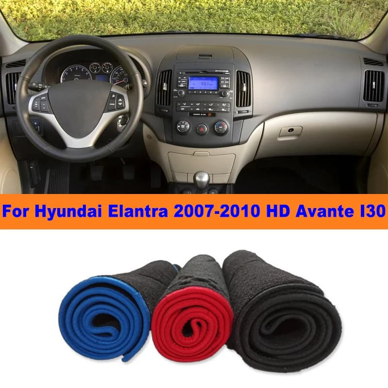 Anti-Glare Dashboard Cover Dash Mat Non-Slip Sun Shade Pad Interior Protector For Hyundai Elantra 2007-2010 HD Avante I30 2008