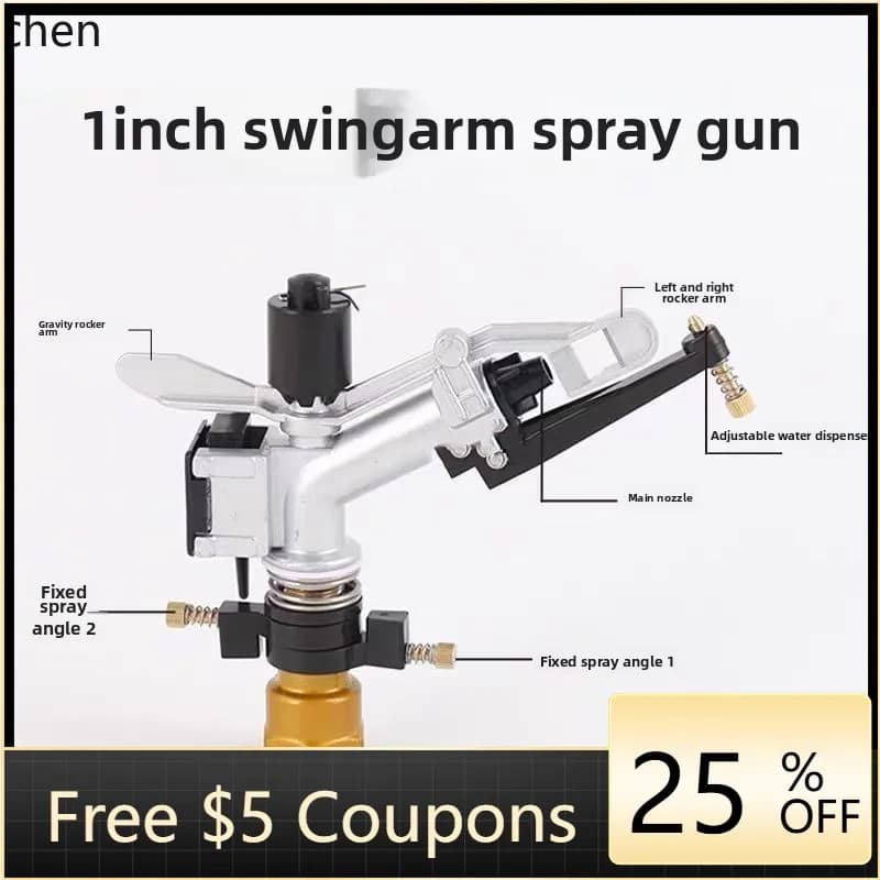 D28  agricultural irrigation rocker arm spray gun garden watering automatic rotation greening sprinkler irrigation