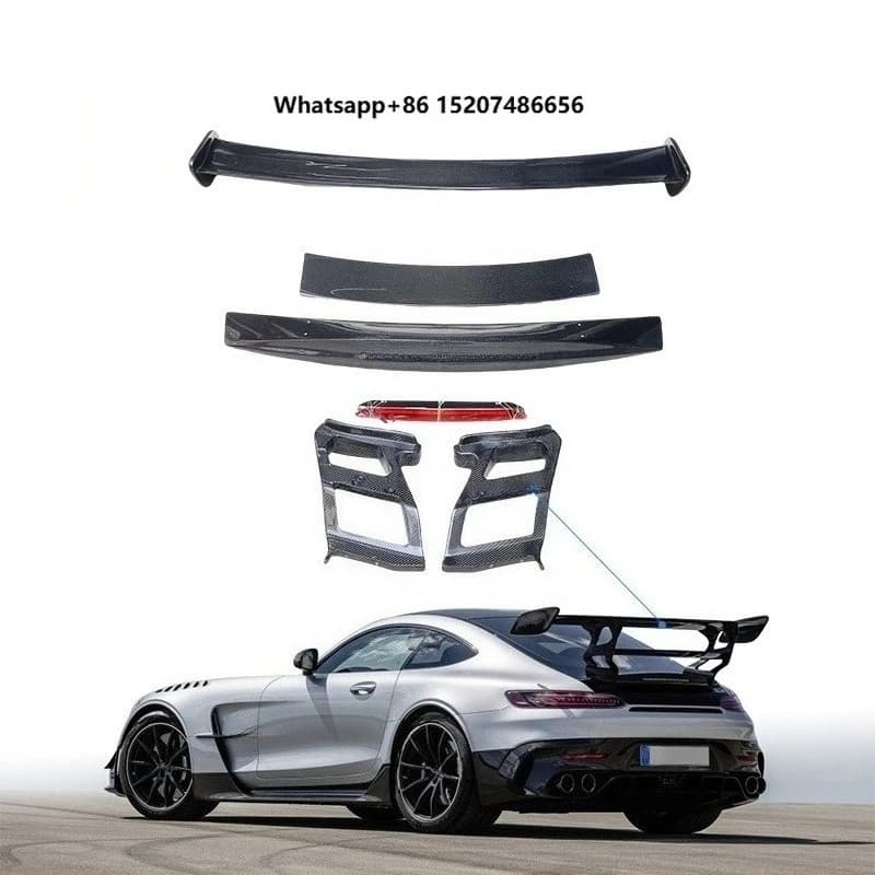 Style Carbon Fiber LED Light Trunk Spoiler Rear Wing