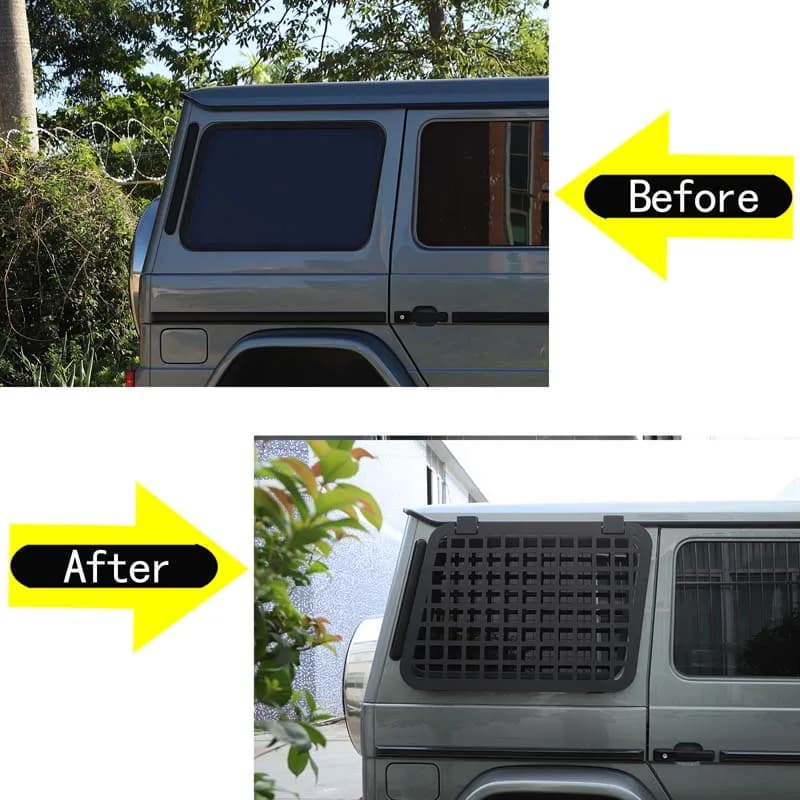 For Mercedes-Benz G-Class W463 2004-2018 Aluminum alloy black car rear side window armor bag rack car modification accessories