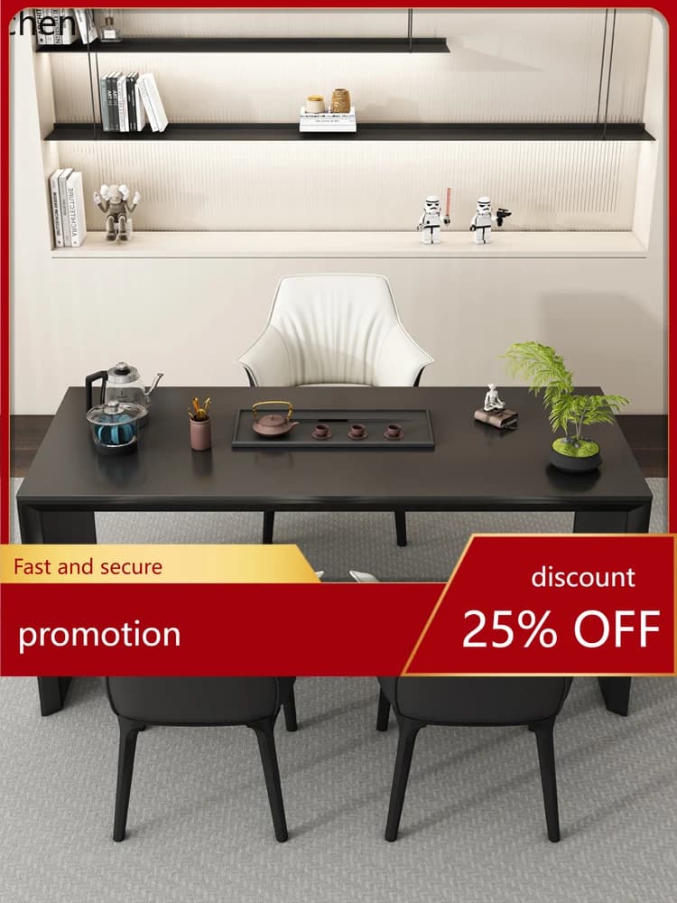 YFY Stone Plate Table-Chair Set Office Kung Fu Tea Table Kettle Integrated