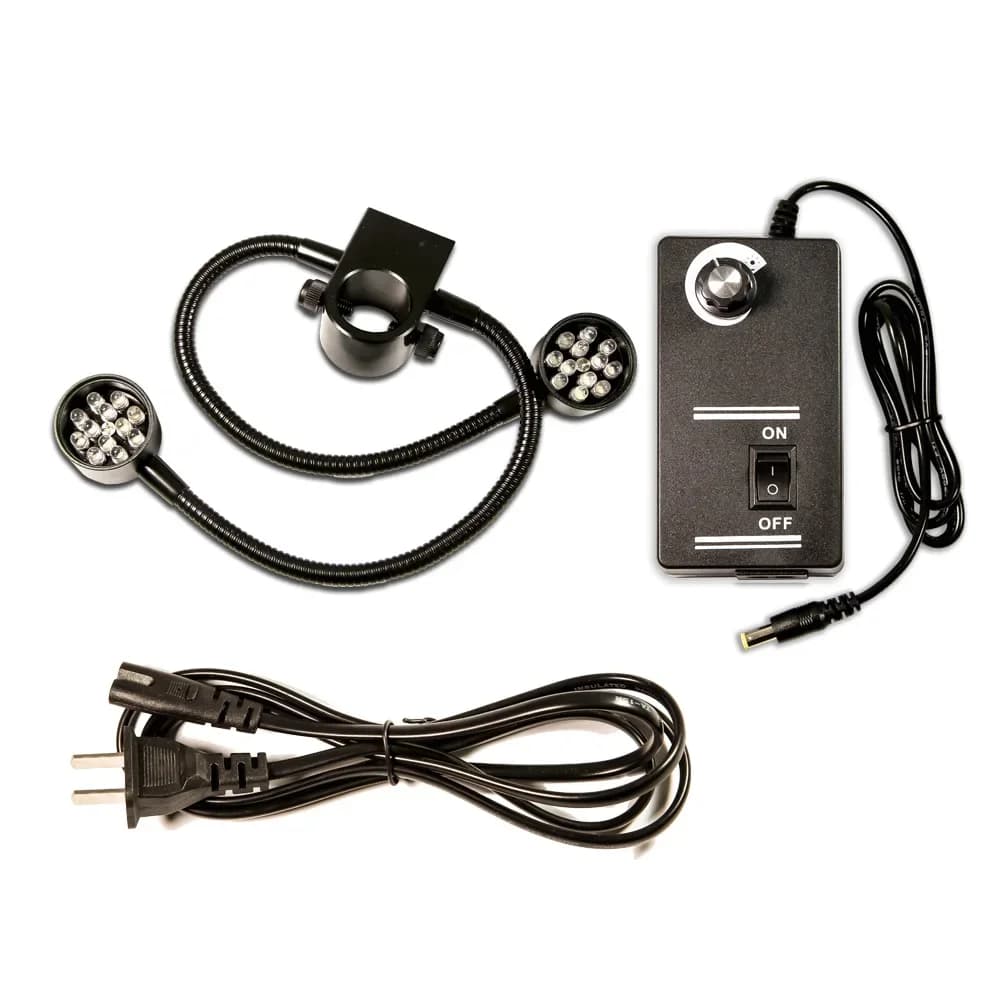32mm Bracket Double LED Lamp Side Light Source UV IR Stereo Microscope Backlight Accessory 8W 12V Tools