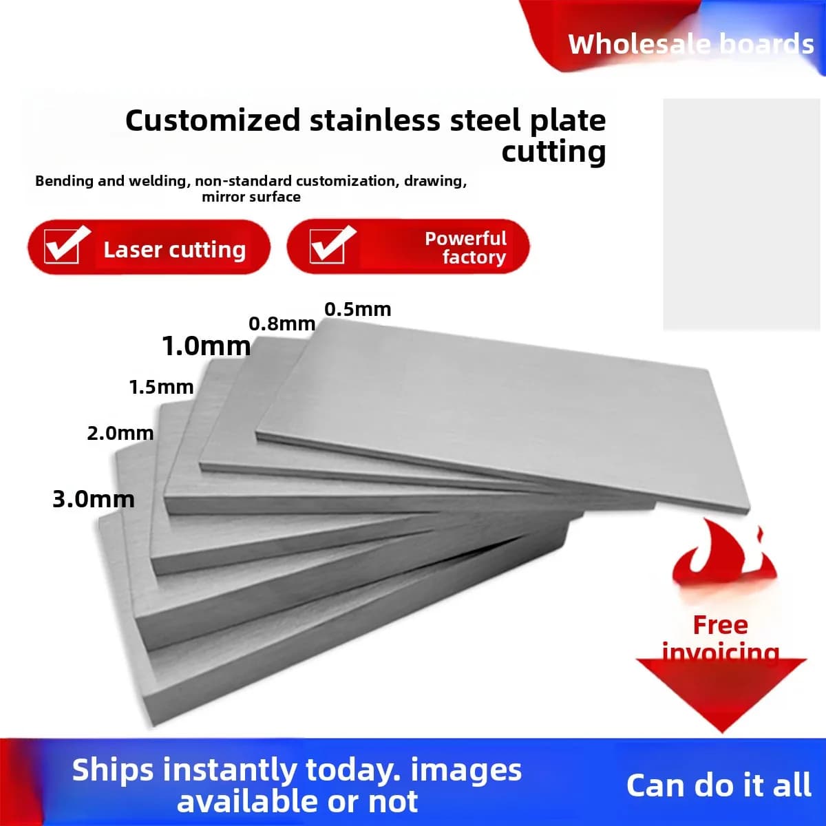 Custom Laser Cutting 304 Stainless Steel Sheet, Industrial Thin Steel Plate Sheet Metal Blank Parts 2mm 3mm 10mm