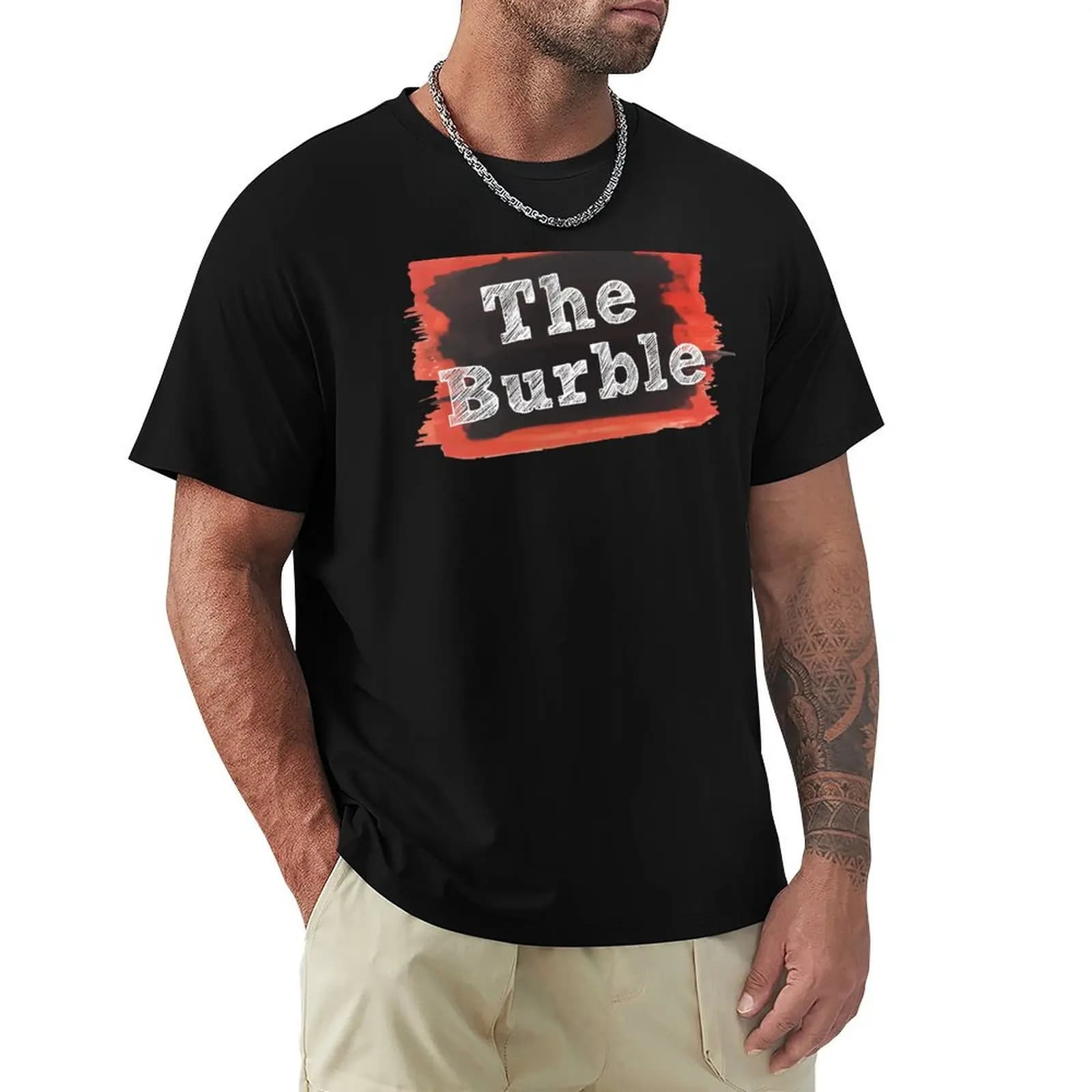 Burble Podcast Logo T-Shirt Basic Simple Design Short Sleeve Shirt