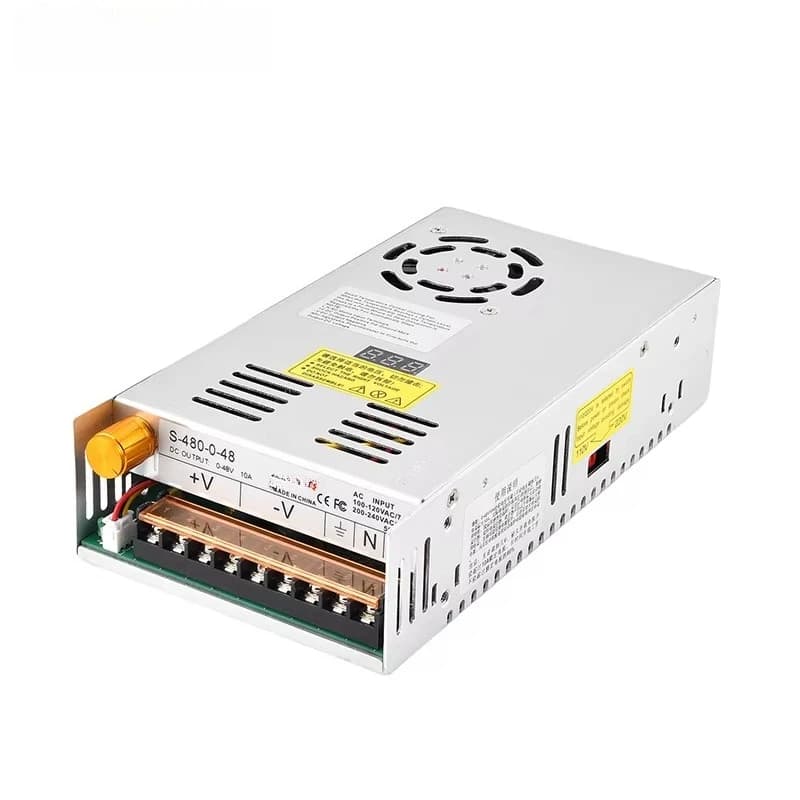 480W Digital Display Switching Power Supply with Adjustable 0-48V DC Output 10A Current Limit HJS-480-0-48