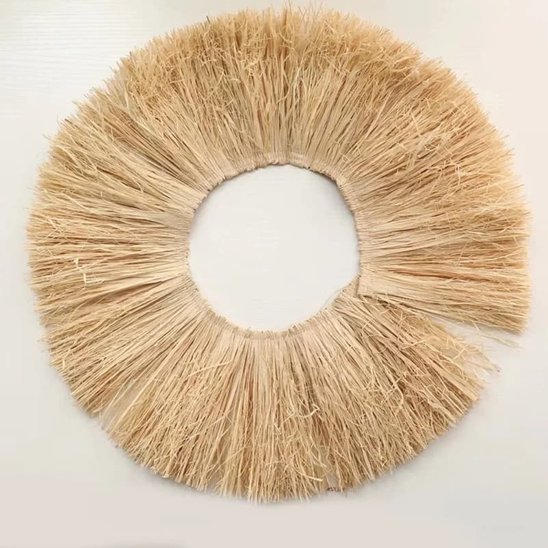 Durable Wedding Garland DIY Homestay Ornament Jute Fringe Trim Straw Tassels Lafite Grass Garland Background Wall Decoration