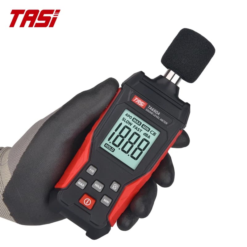 TASI TA650A Digital Sound Level Noise Meter Measuring 30 - 130dB, a Decibel Detector Audio Tester for Metro, Smart Sensor