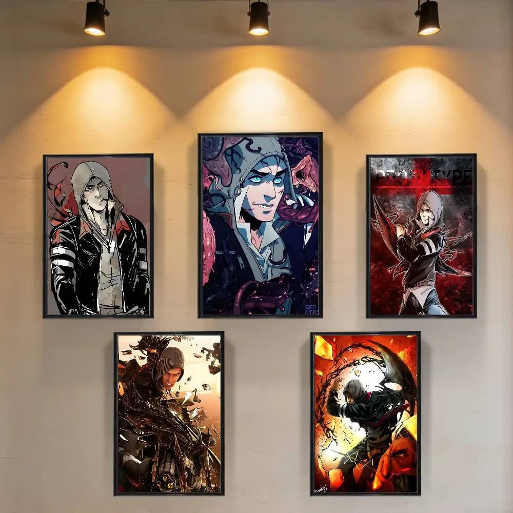 James Heller Alex Mercer Prototype Poster Trendy Wall Art For Coffee Office Bar Decoration Best Gift Good Sticker Printed