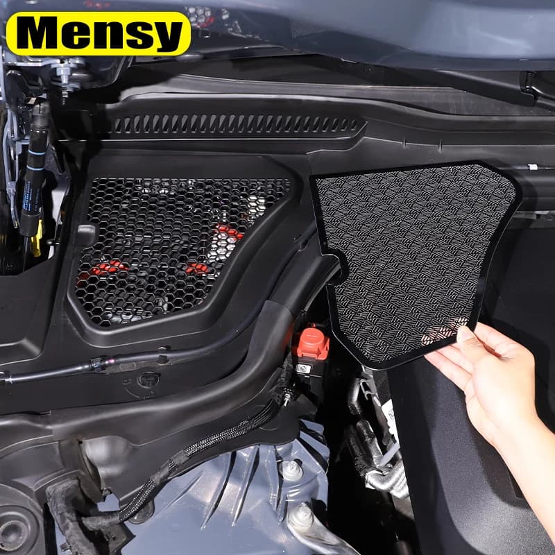 For BMW 5 Series G60 2024 2025  stainless Steel Black Car Front Engine Compartment Dust Cover Car Modification Accessories