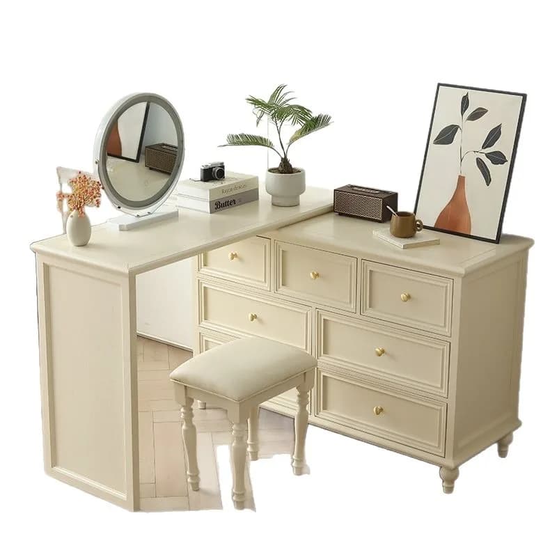 American dresser, bedroom solid wood makeup table dresser, chest of drawers integrated bedroom dressing table other large
