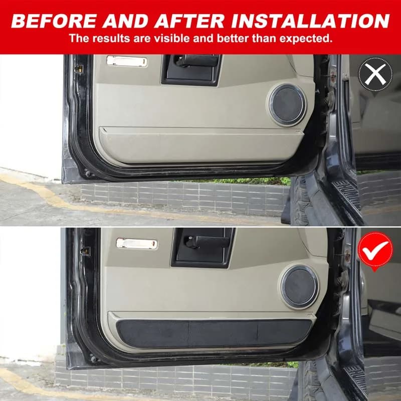 For Hummer H2 2003-2009 Velvet Black car door anti-dirty pad decorative sticker car interior protection accessories