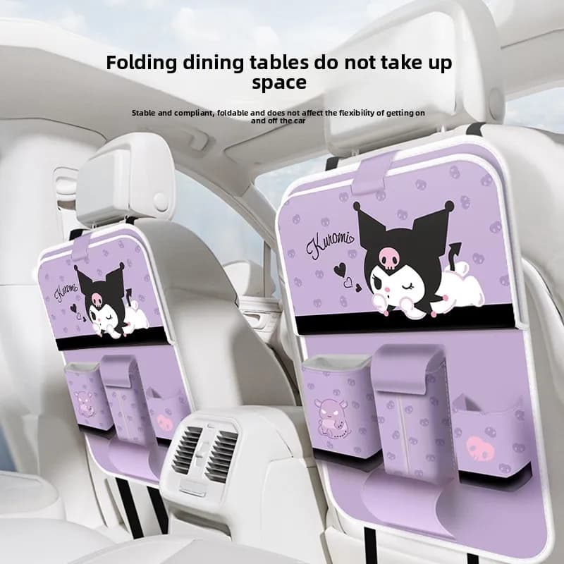 Kuromi Car Backseat Organizer Touch Screen Tablet Holder Auto Storage Pockets Cover Car Seat Back Protectors Car Accessories