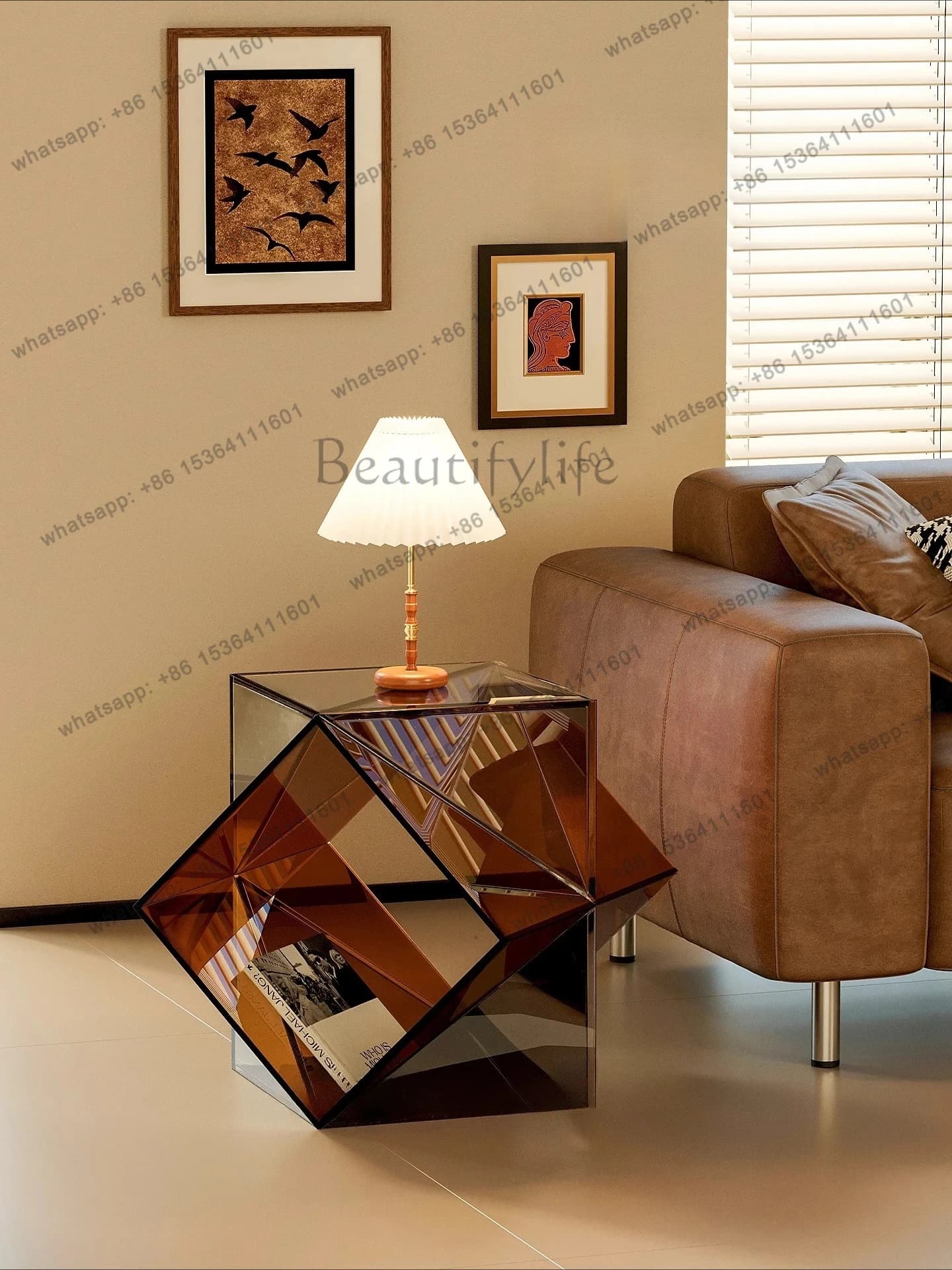 Acrylic edge few minimalist edge few sofa bedroom bedside table creative storage modern simplicity