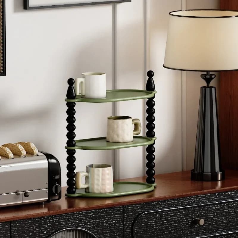 Premium coffee cup holder, multi-layer desktop, storage living room desk storage rack