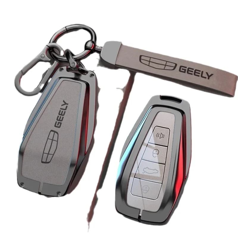 Premium Zinc Alloy Key Cover Case for Geely Boyue/Starray/Starray L/Binyue/Panda Mini (2023) - Protective Key Fob Shell Keychain