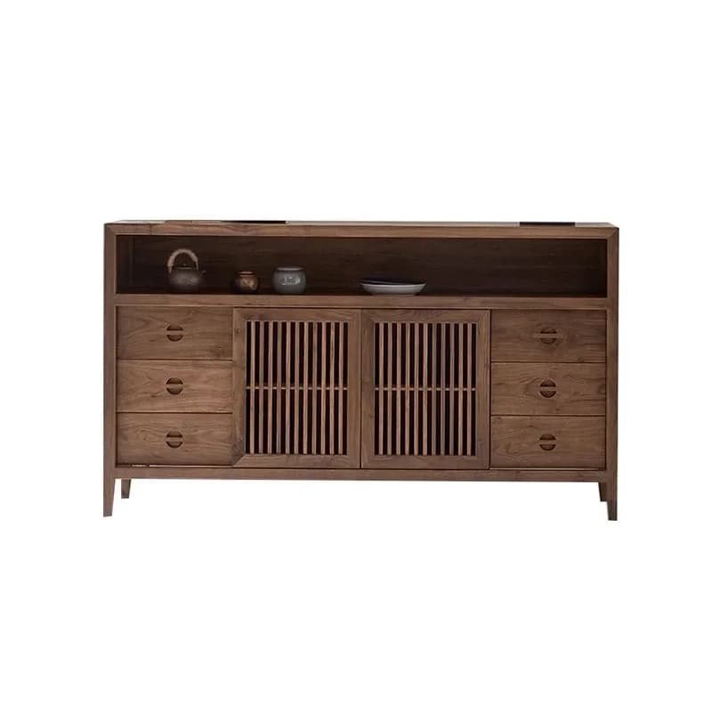 North American black walnut dining side cabinet, Zen solid wood porch cabinet, homestay locker