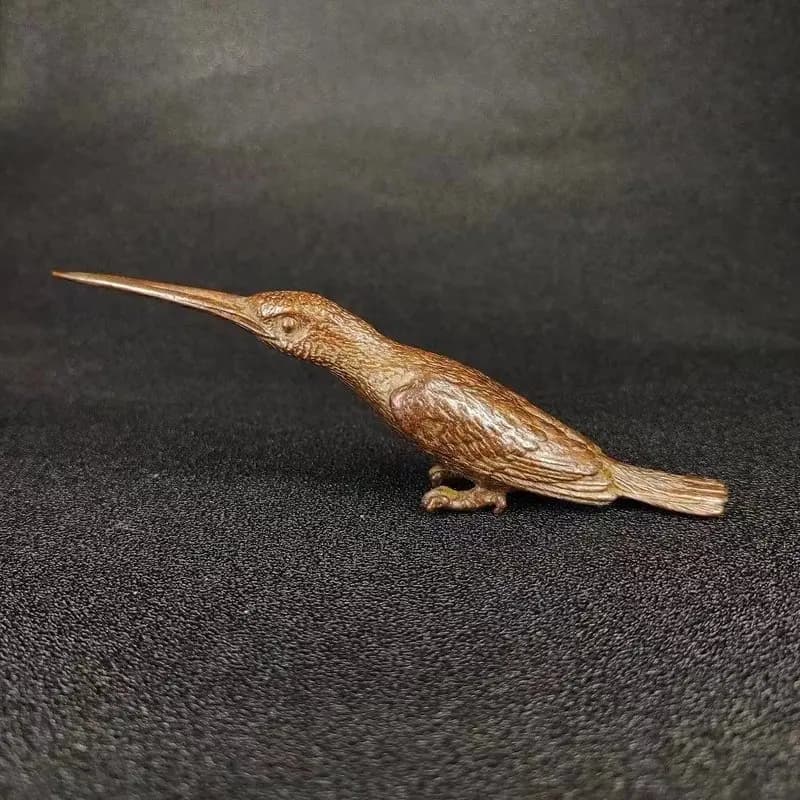 Alloy Kingfisher , Long-beaked Bird Home Decor, Tea Ceremony Tabletop Animal Ornament, Woodpecker Style