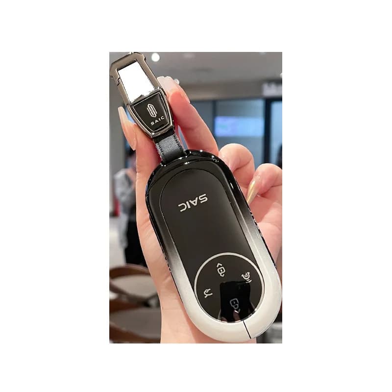 Premium Zinc Alloy Key Cover Case for SAIC H5 EV Pro/EREV Max (2025) - Protective Bluetooth Key Shell Key Bag Chain