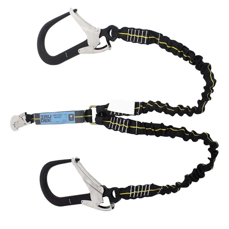 ABE FLEX383 double hook comfortable retractable Y-shaped lanyard