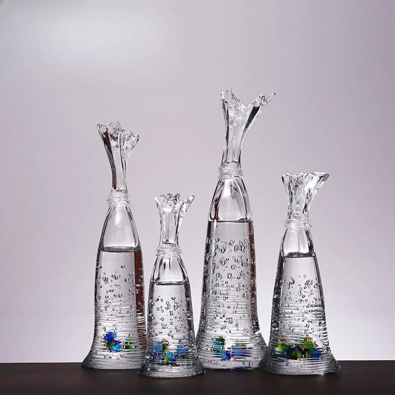 Handicraft creative money bag glass artwork model room lobby study office ornaments
