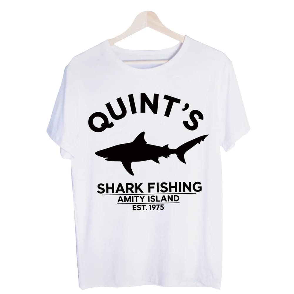 Men's Shark Graphic Tee, Short Sleeve Crew Neck T-Shirt for Casual Summer Wear and Weekend Outfits