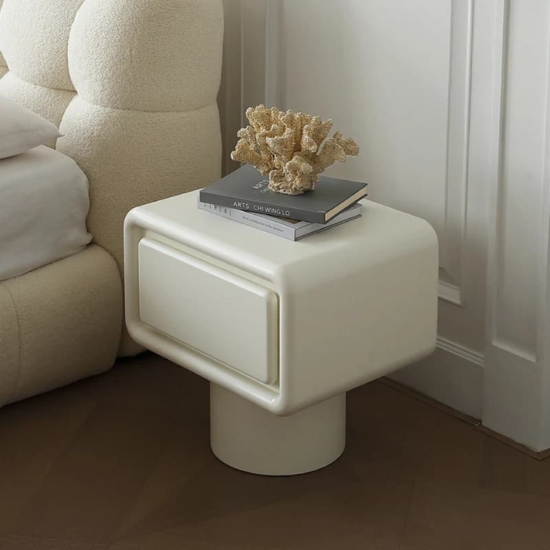 Italian minimalist cloud designer bedside table high-end cream style simple and simple household children
