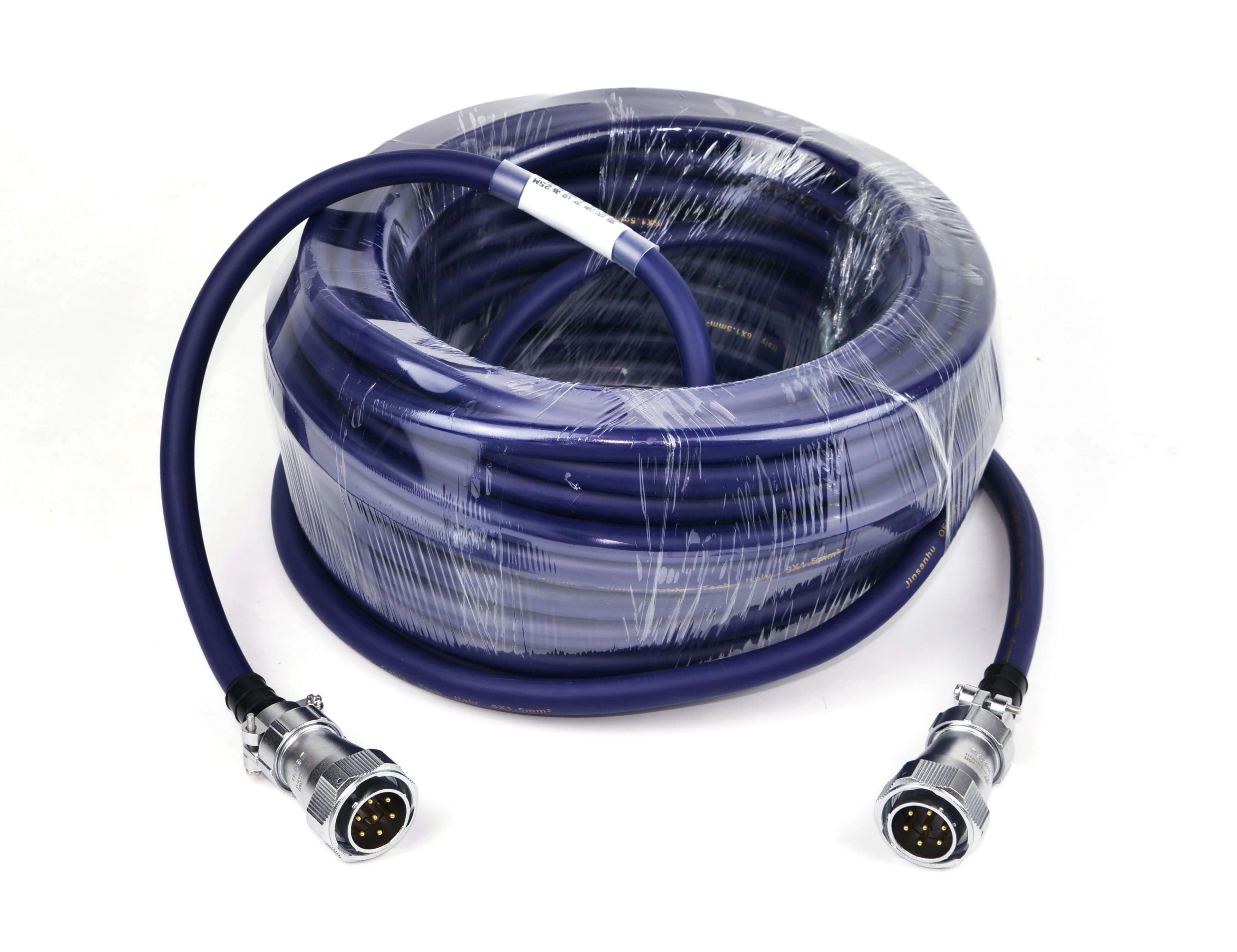 Super Soft Professional 6*2.5mm OFC Audio Cable 7-Pin Metal Blue Heavy-Duty Braided Jacket Stage Sound Cable For Speakers