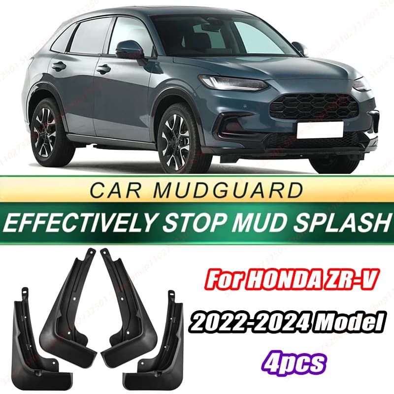 For HONDA ZR-V 2022-2024 Model 4PCS Front Rear Mud Flaps Splash Guards Fender Mudguards Auto Accessories