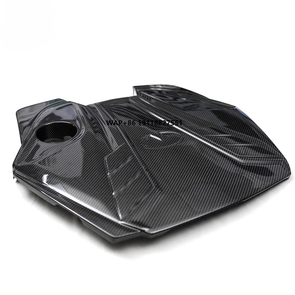 3.0t Q50 Dry Carbon Fiber Engine Cover New Exterior Real Carbon Auto Front Hood Trim Replacement for Infiniti Q60 Q50 3.0t 2016+