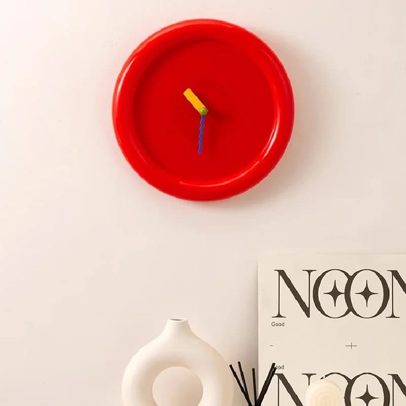 30CM Round Clock Home Wall Table Decoration Desktop Mute Wall Clock Can Be Vertical Clock Living Room Decoration Accessories