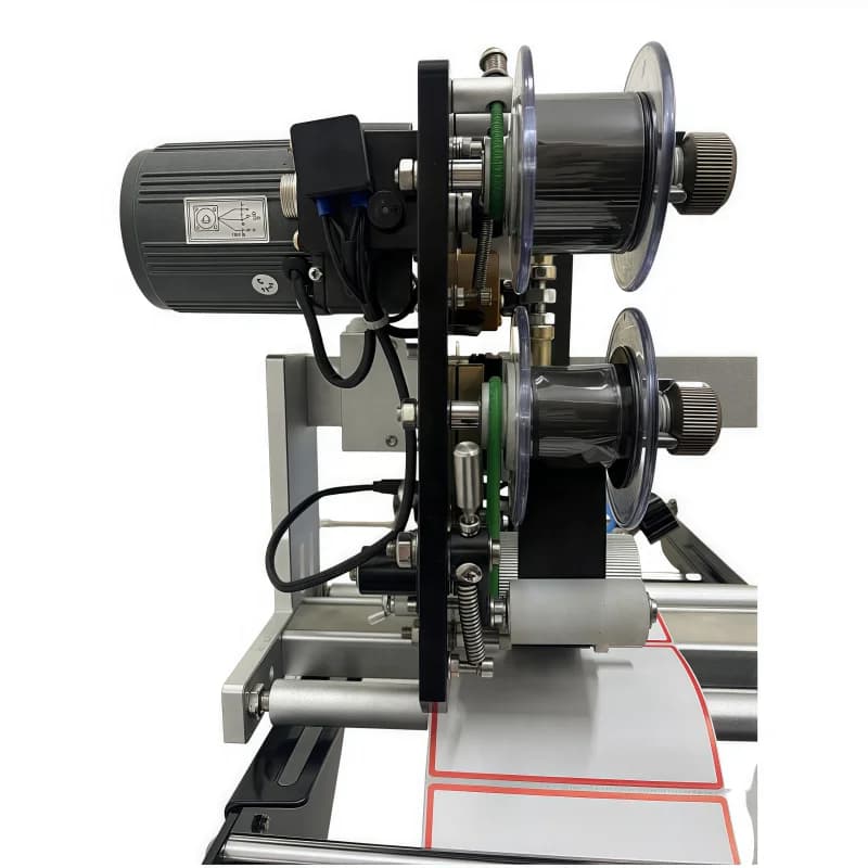 ZST-W02256S Semi-Automatic Electric Labeling Machine for round Bottles Best Price for Glass Metal Cans Barrel Packaging