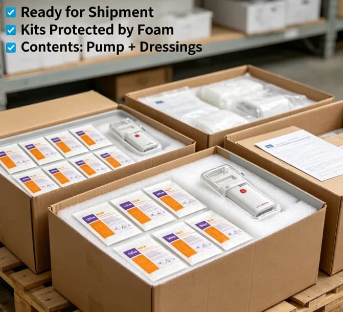 Factory Wholesale Portable NPWT Pump Negative Pressure Wound Therapy System Vac Device with Dressing Kit Medical Dressing