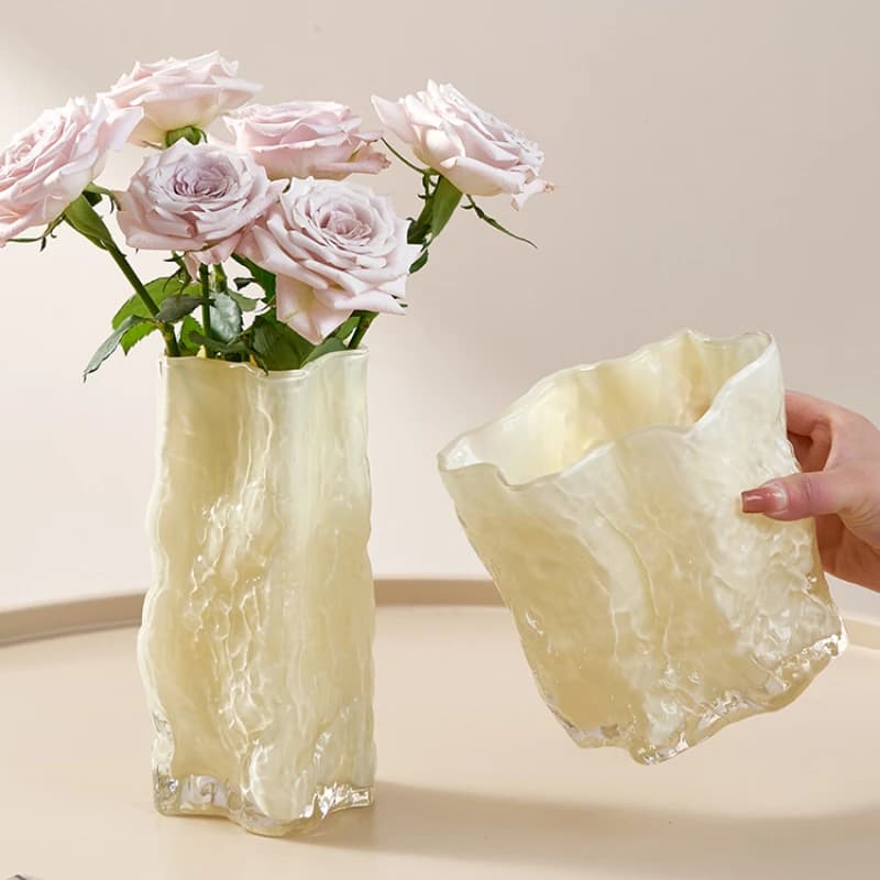 Luxury Creative Glass Vase Simple and Transparent Flower Arrangement Rose Lily Living Room Table Decoration Ornaments Niche.