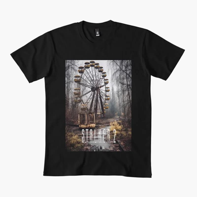 S.T.A.L.K.E.R. 2 Shadow of chernobyl 0401 Danger exclusion zone gift t shirt Pripyat game Stalker Graphic Clothes All size Tops