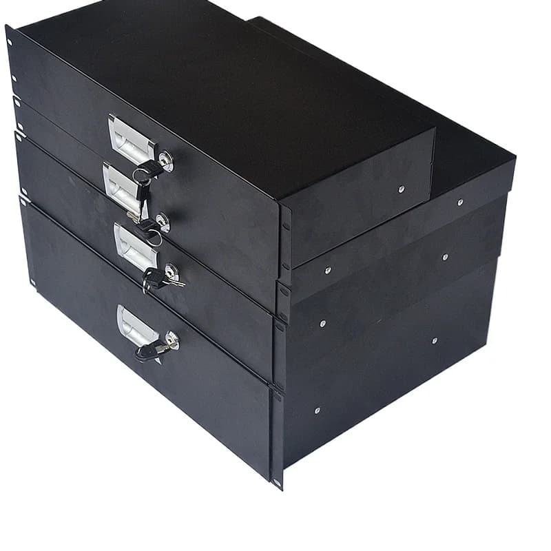19 - inch 2U drawer with lock (new standard), compatible with ABS flight case, microphone case, 1U - 3U cabinet