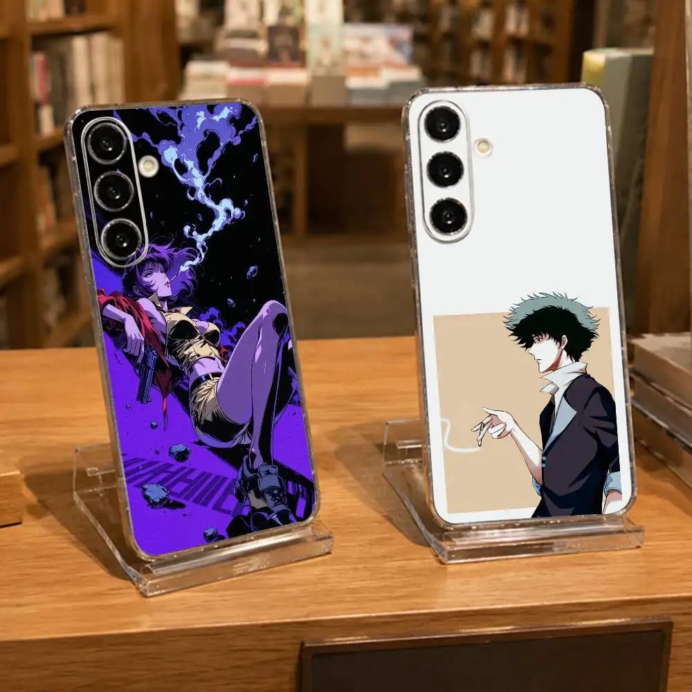 Anime C-Cowboy Bebop Clear Hard Phone Case For Samsung A71, A70, A52, A51, A40, A30,Transparent Cover