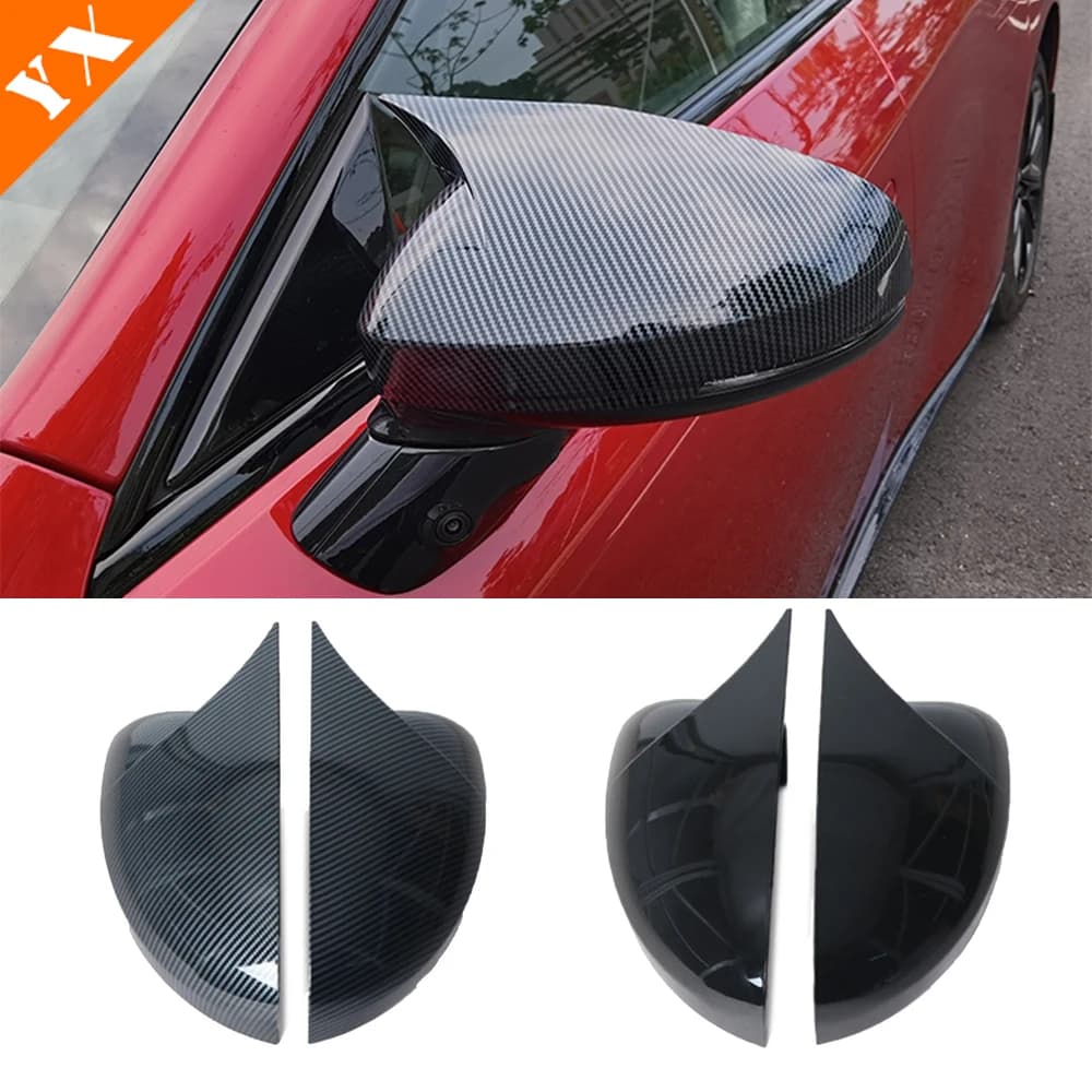 For Xpeng P7 2020-2023 Car Side Mirror Rear View Mirror Sticker Cover  Garnish Styling Chrome Carbon Black Look Trim Accessories