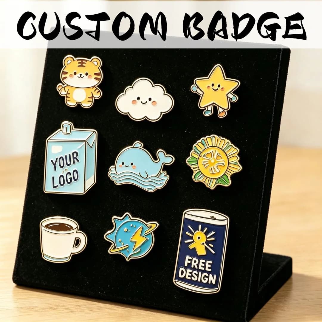 Custom Cartoon Metal Badge Custom Logo Enamel Pin Kawaii Animal Daily Pattern Custom Brooch Backpack Accessory No MOQ
