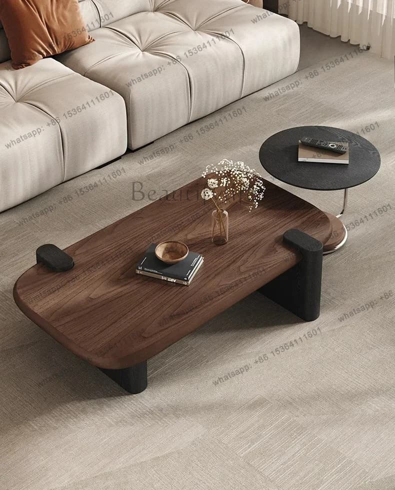 Medieval Style Coffee Table Combination Rectangular Living Room Household Small Apartment High-end Retro