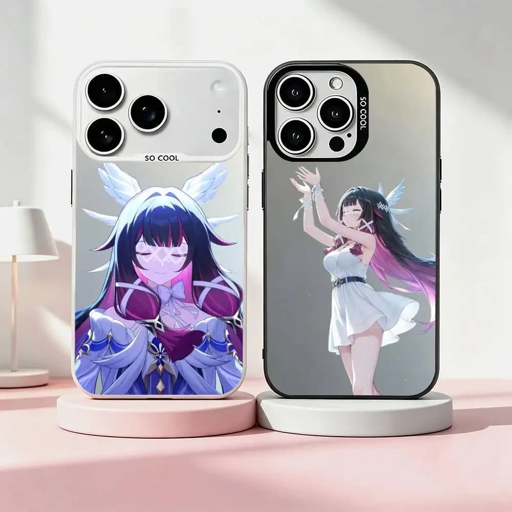 Genshin Impact-S Columbina-A  Phone Case For iPhone 17,16,15,14,13,12,11 Plus,Pro Max,XS,Colored Silver Plated Inside