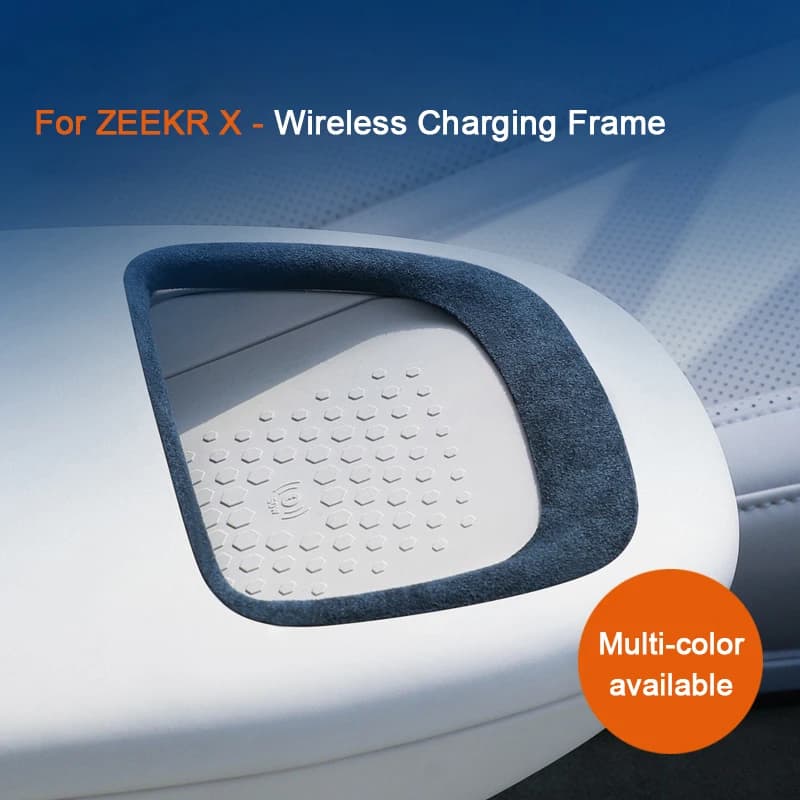 For ZEEKR X 2023 2024 2025 Super Suede Car Center Console Wireless Charging Trim Frame Decorative Mat Interior Car Accessories