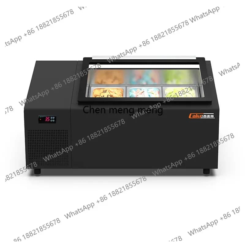 Ice Cream Display Counter Freezer Glass Commercial Display Freezer